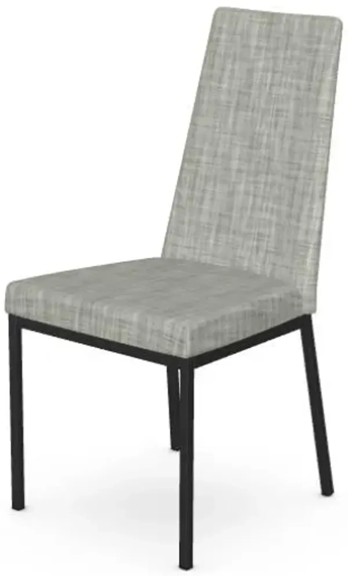 Amisco Linea Illusion Upholstered Dining Side Chair in Black Coral