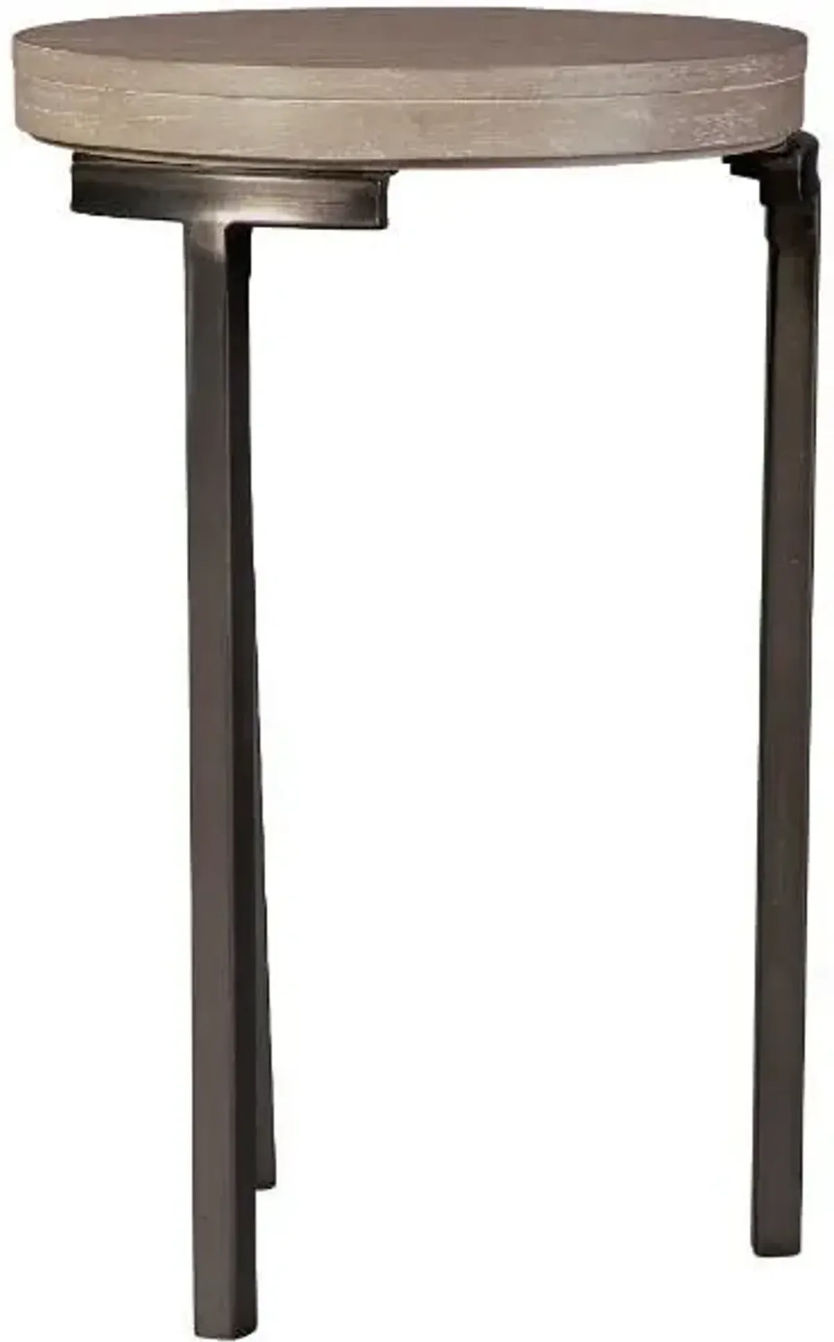 Hekman Contemporary Aged Iron Scottsdale Round End Table