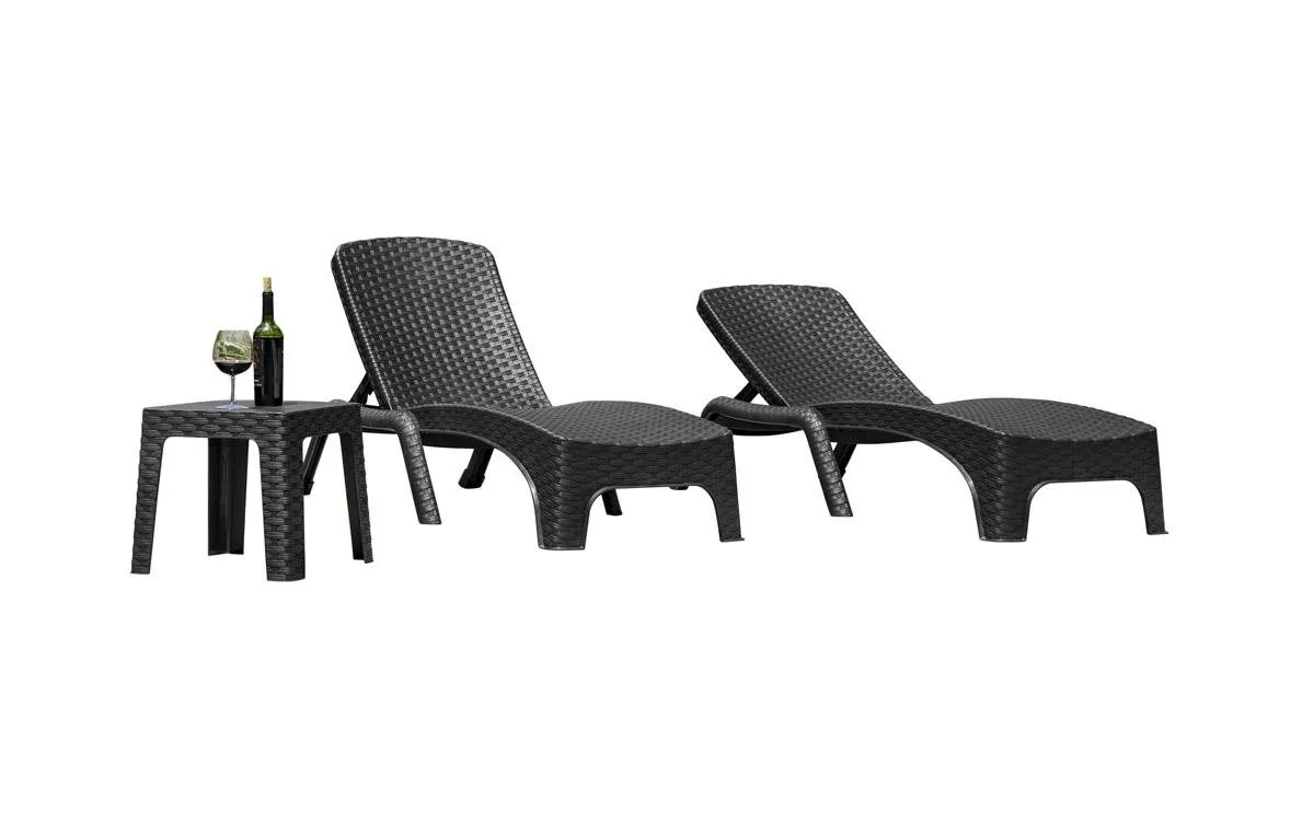 OUTDOOR ROMA CHAISE LOUNGE IN ANTHRACITE