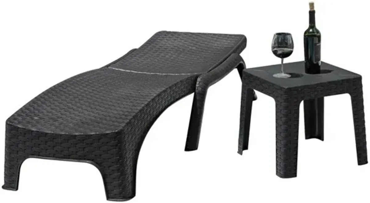 Rainbow Outdoor Roma Chaise Lounge in Anthracite