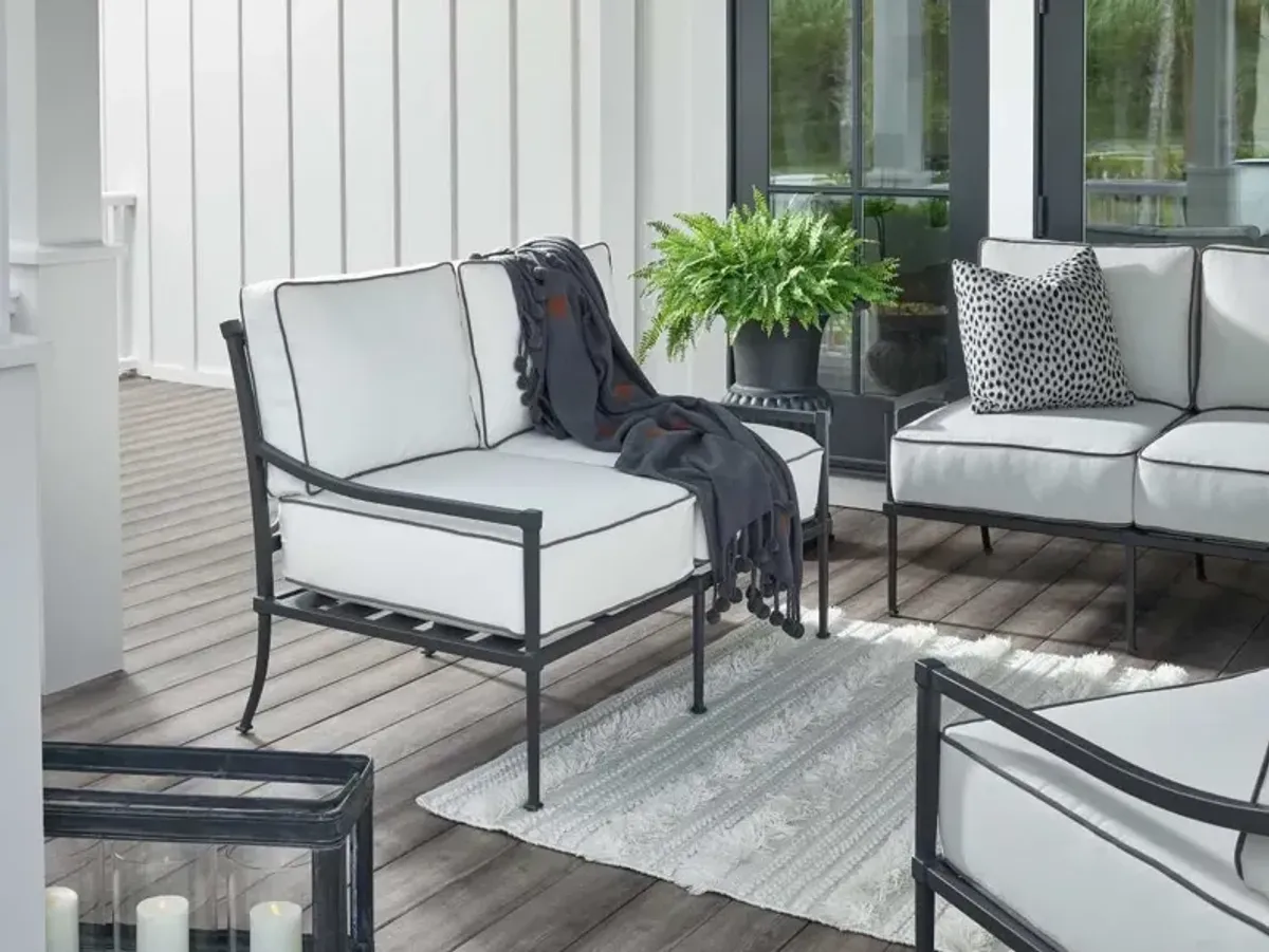 Universal Coastal Living Outdoor Seneca Charcoal Aluminum Loveseat