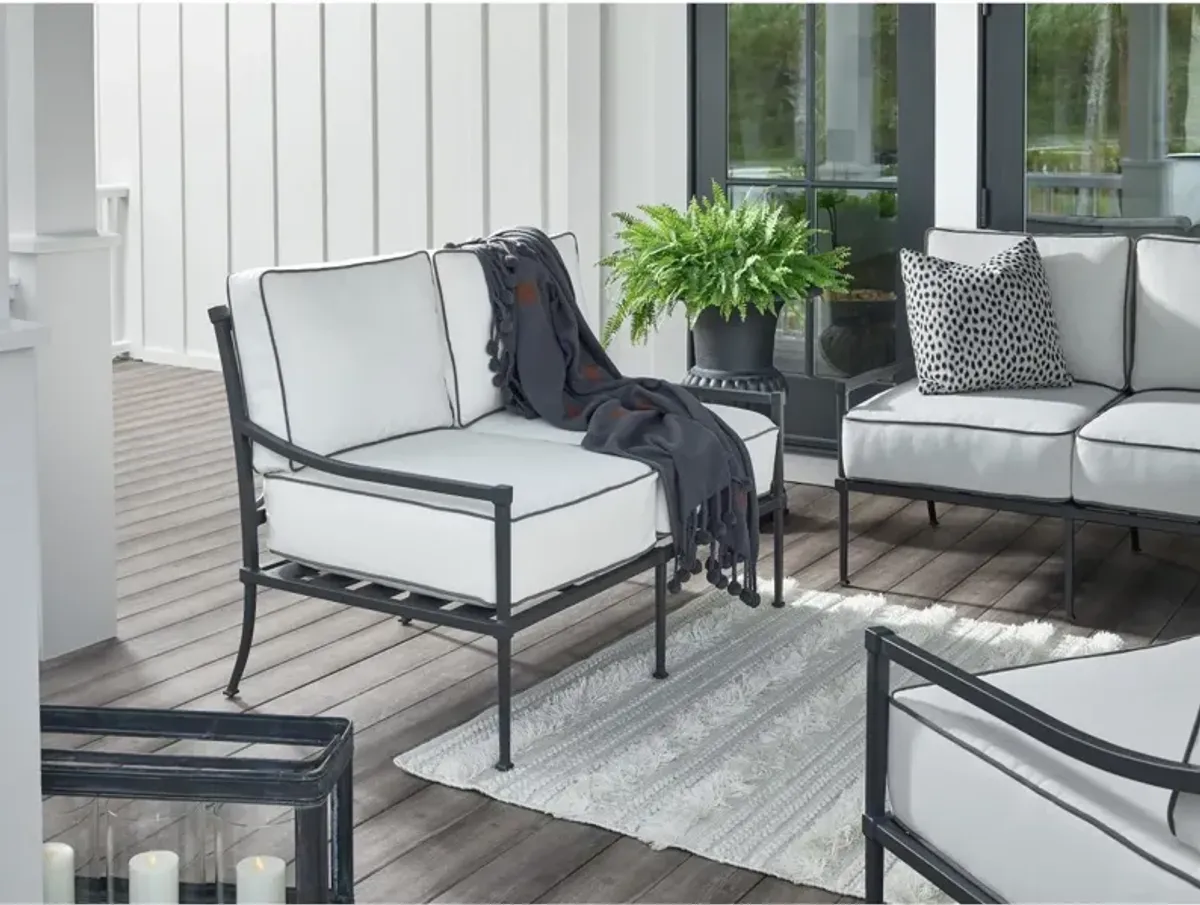 Universal Coastal Living Outdoor Seneca Charcoal Aluminum Loveseat