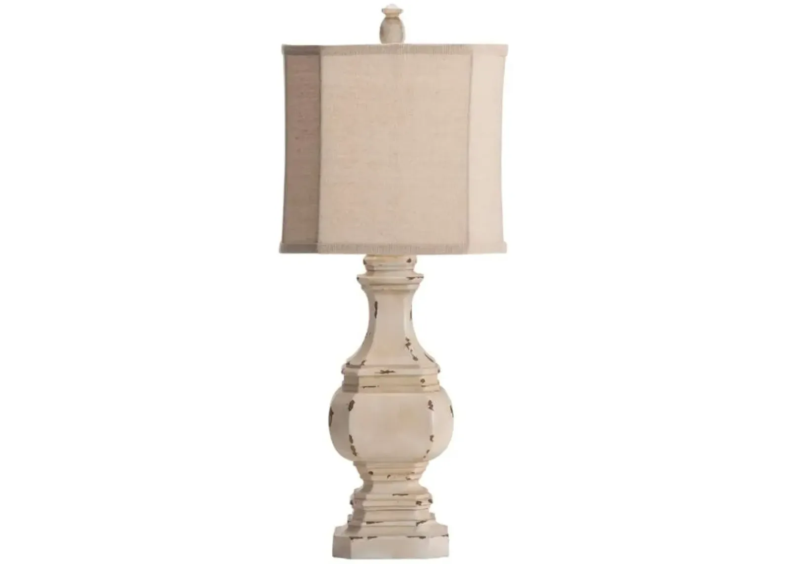 Crestview Daryl Antique White Table Lamp