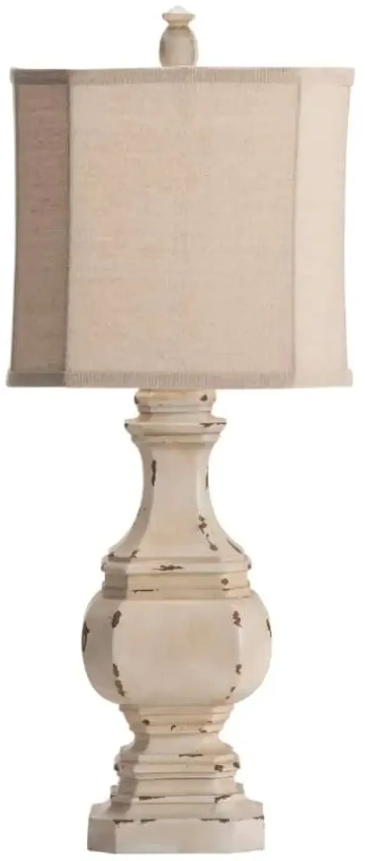 Crestview Daryl Antique White Table Lamp