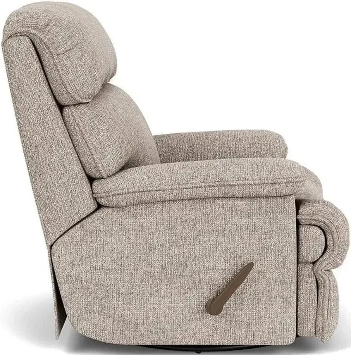 Flexsteel Geneva Silver Overcast Swivel Gliding Manual Recliner