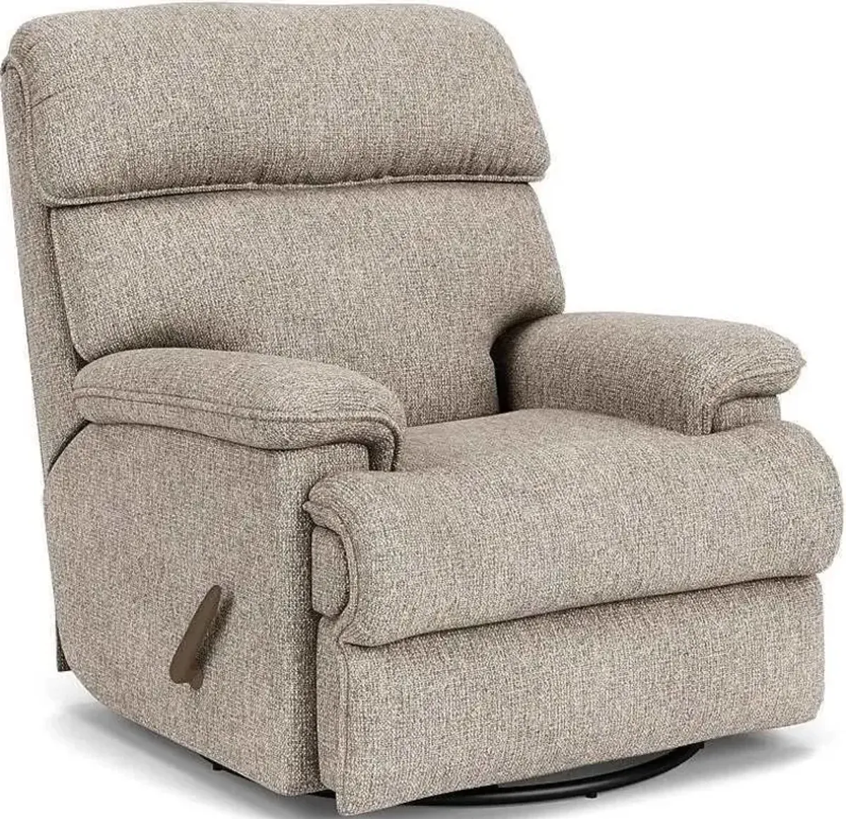 Flexsteel Geneva Silver Overcast Swivel Gliding Manual Recliner