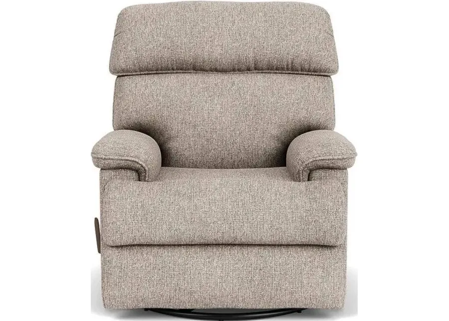 GENEVA SILVER OVERCAST SWIVEL GLIDING MANUAL RECLINER