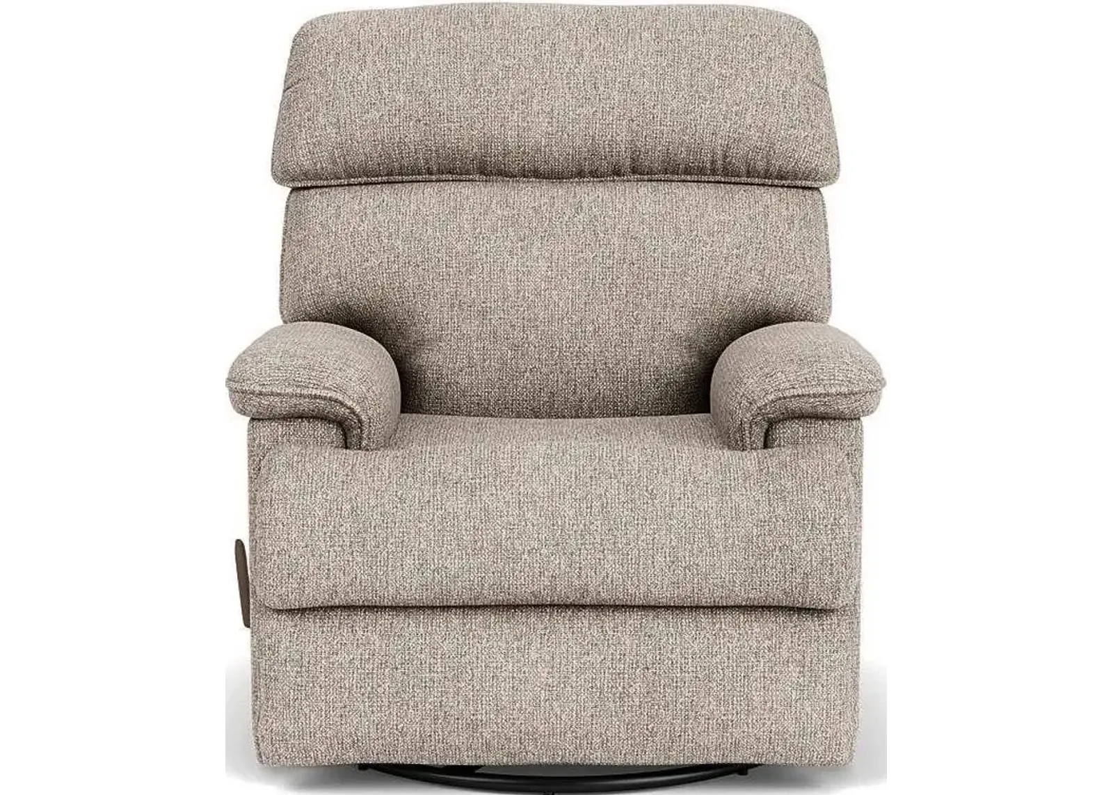 Flexsteel Geneva Silver Overcast Swivel Gliding Manual Recliner