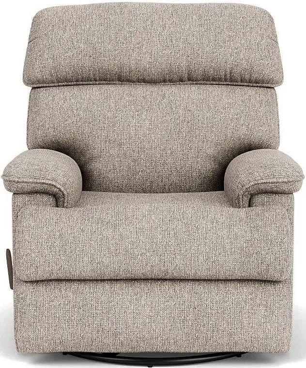 GENEVA SILVER OVERCAST SWIVEL GLIDING MANUAL RECLINER