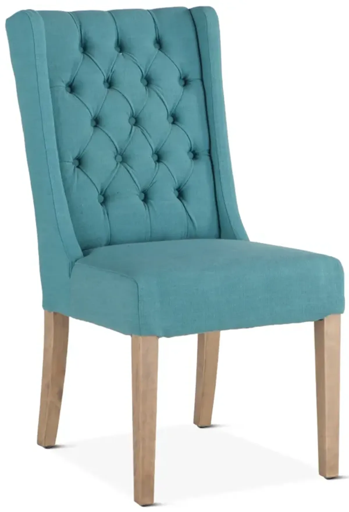 Home Trends Design Upholstered Seating Teal Linen Dining Chair