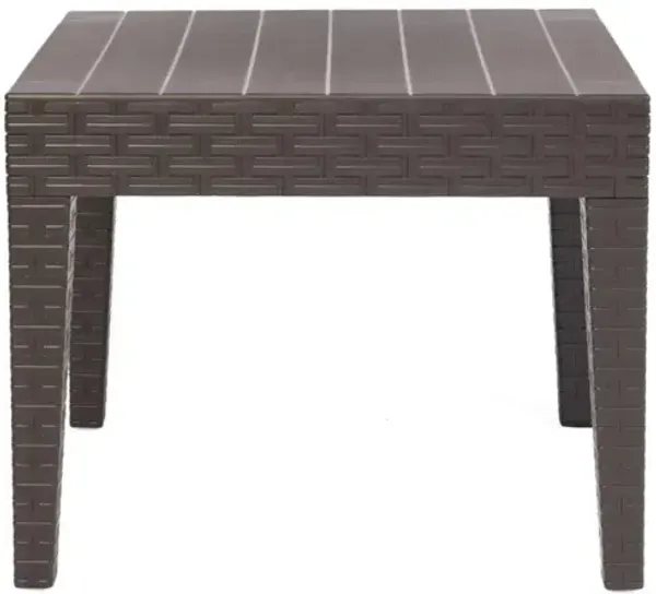 Rainbow Outdoor Alaska End Table in Brown