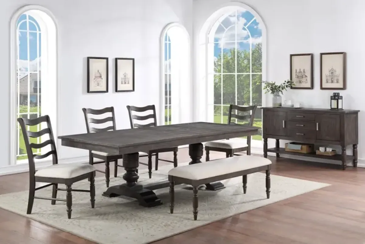 Steve Silver 6-Piece Hutchins Table with 4 Chairs & Bench