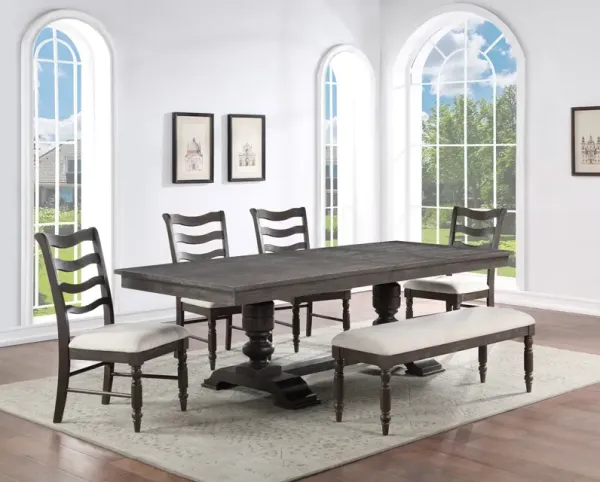 Steve Silver Hutchins 6-Piece Table With 4 Chairs & Bench Set