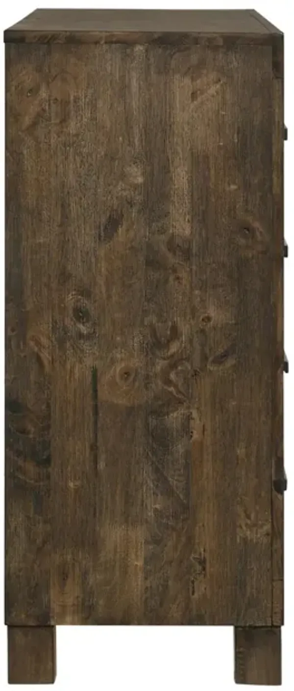 Coaster Woodmont 8-Drawer Dresser Rustic Golden Brown