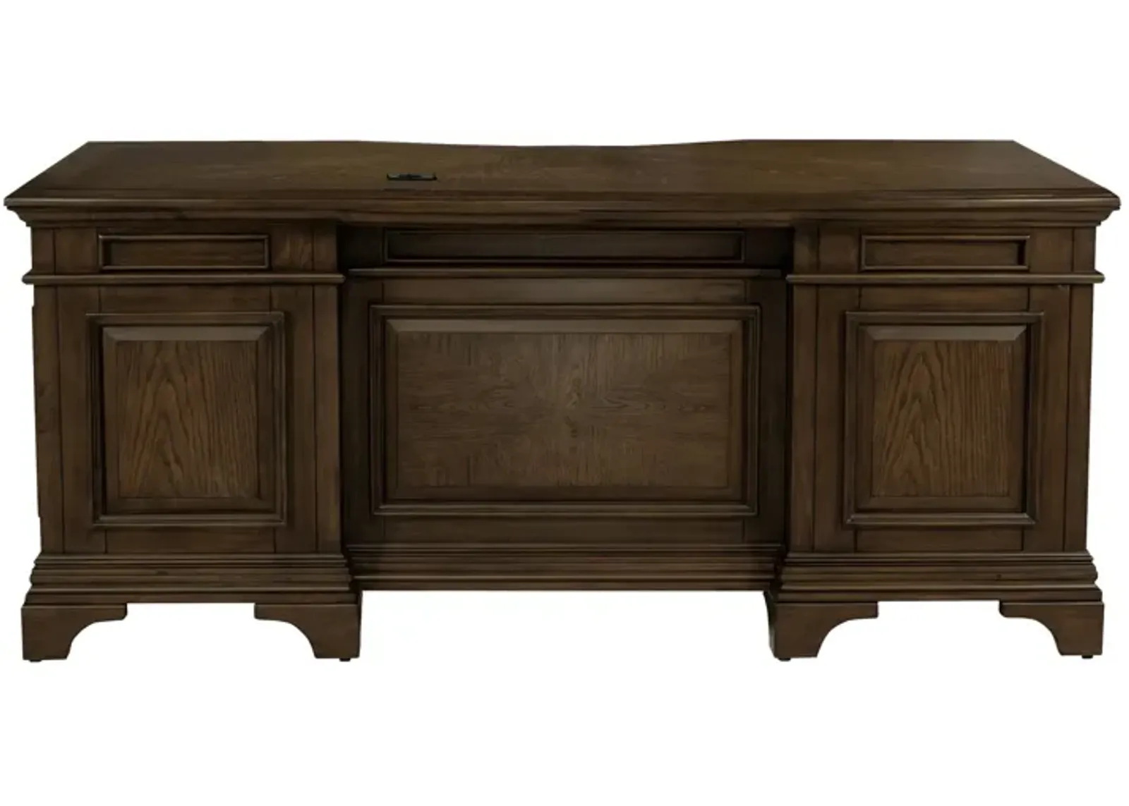 Coaster Hartshill 72 Inch 7-Drawer Executive Desk Burnished Oak