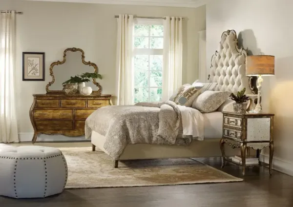 SANCTUARY KING TUFTED BED BLING