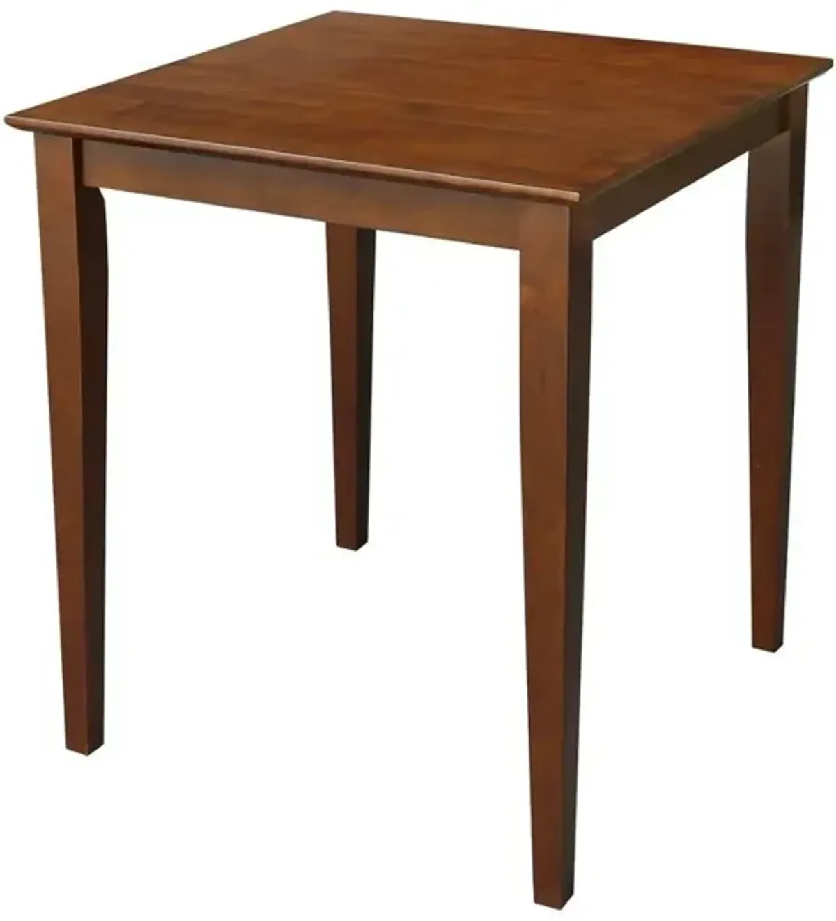 John Thomas Dining Essentials 30 Inch Square Table Top with 36 Inch Shaker Legs in Espresso