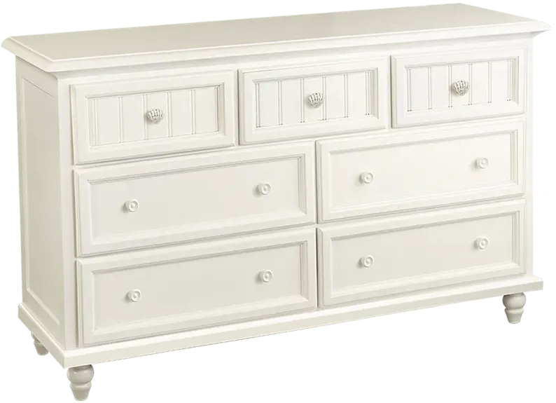 7 DRAWER DRESSER (WHITE) - SEA HAVEN