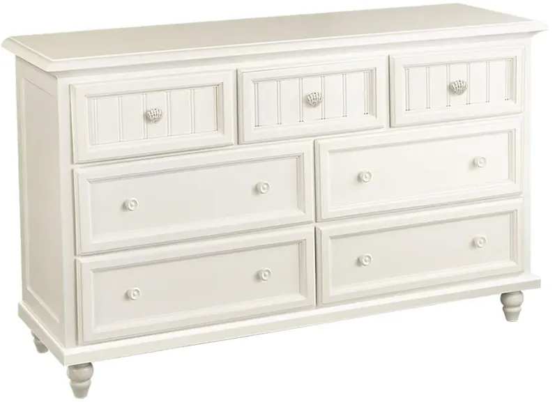 7 DRAWER DRESSER (WHITE) - SEA HAVEN