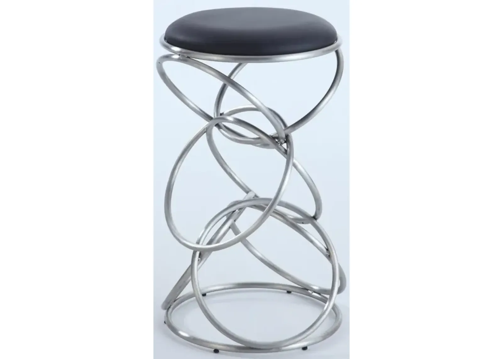 BLACK INTERLOCKING MULTI-RING COUNTER STOOL