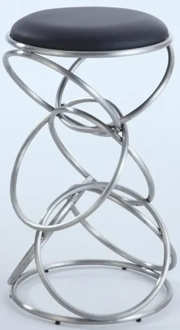 Chintaly Black Interlocking Multi-Ring Counter Stool