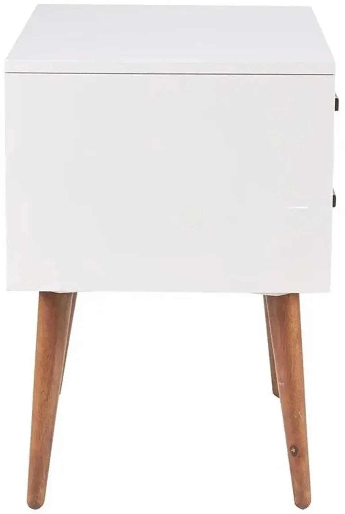 Olliix Ink+Ivy Off-White/Navy Jeremy Storage Nightstand