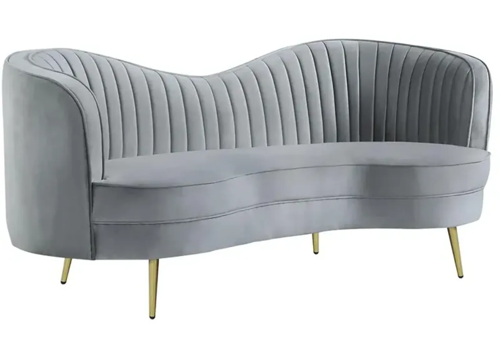 Coaster Sophia Upholstered Channel Tufted Loveseat Grey