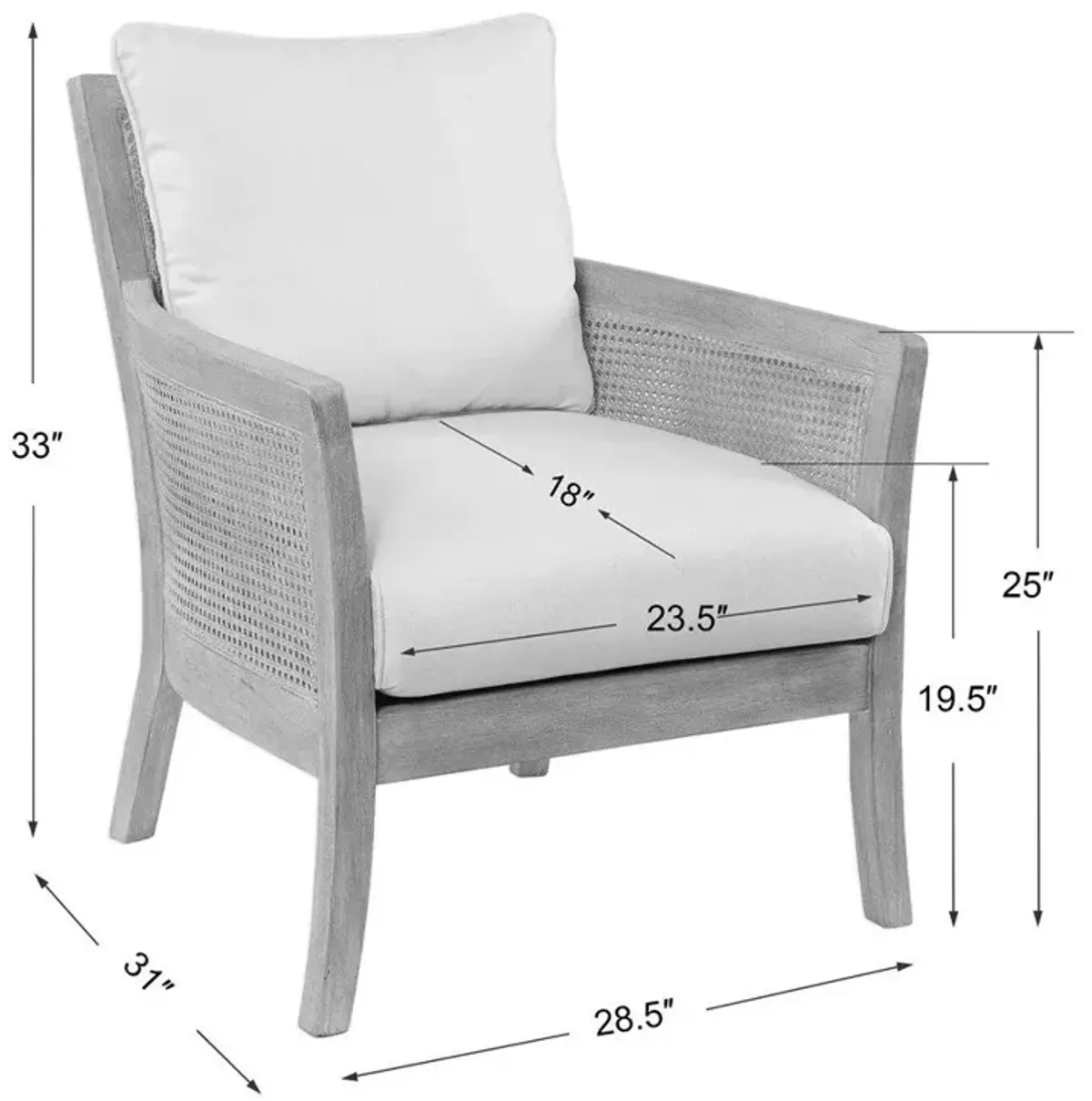 Uttermost Encore Natural Armchair