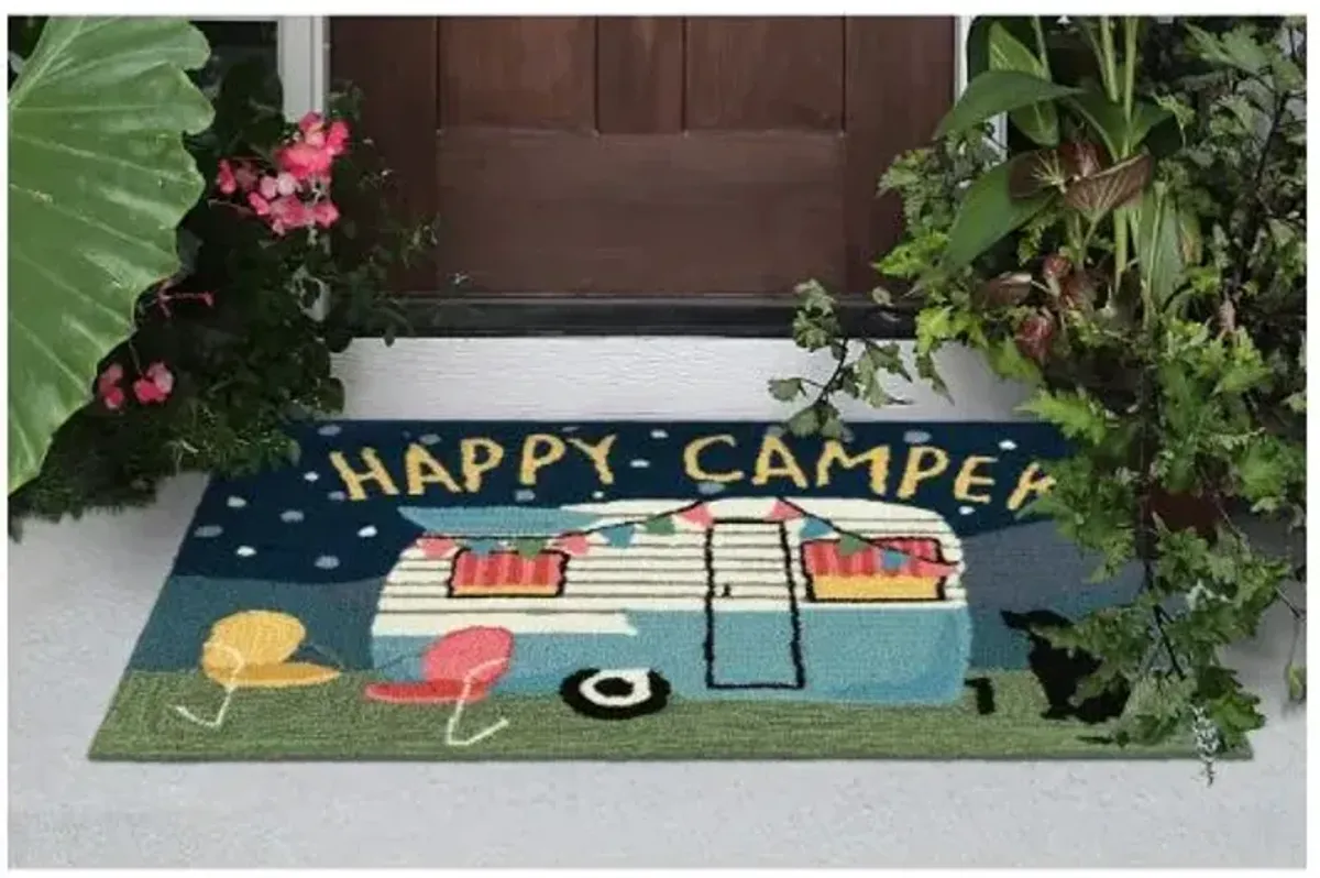 Trans Ocean Frontporch Happy Camper Night Doormat