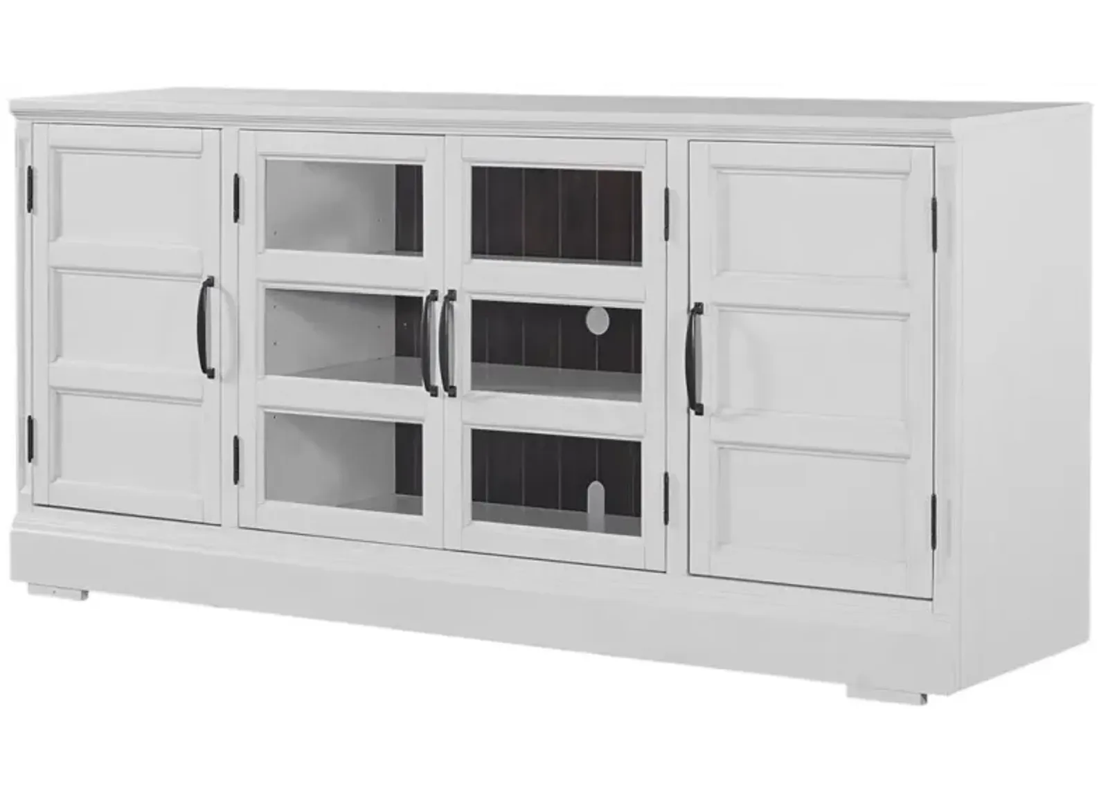 Parker House Shoreham 76 Inch Effortless White Media Entertainment TV Stand