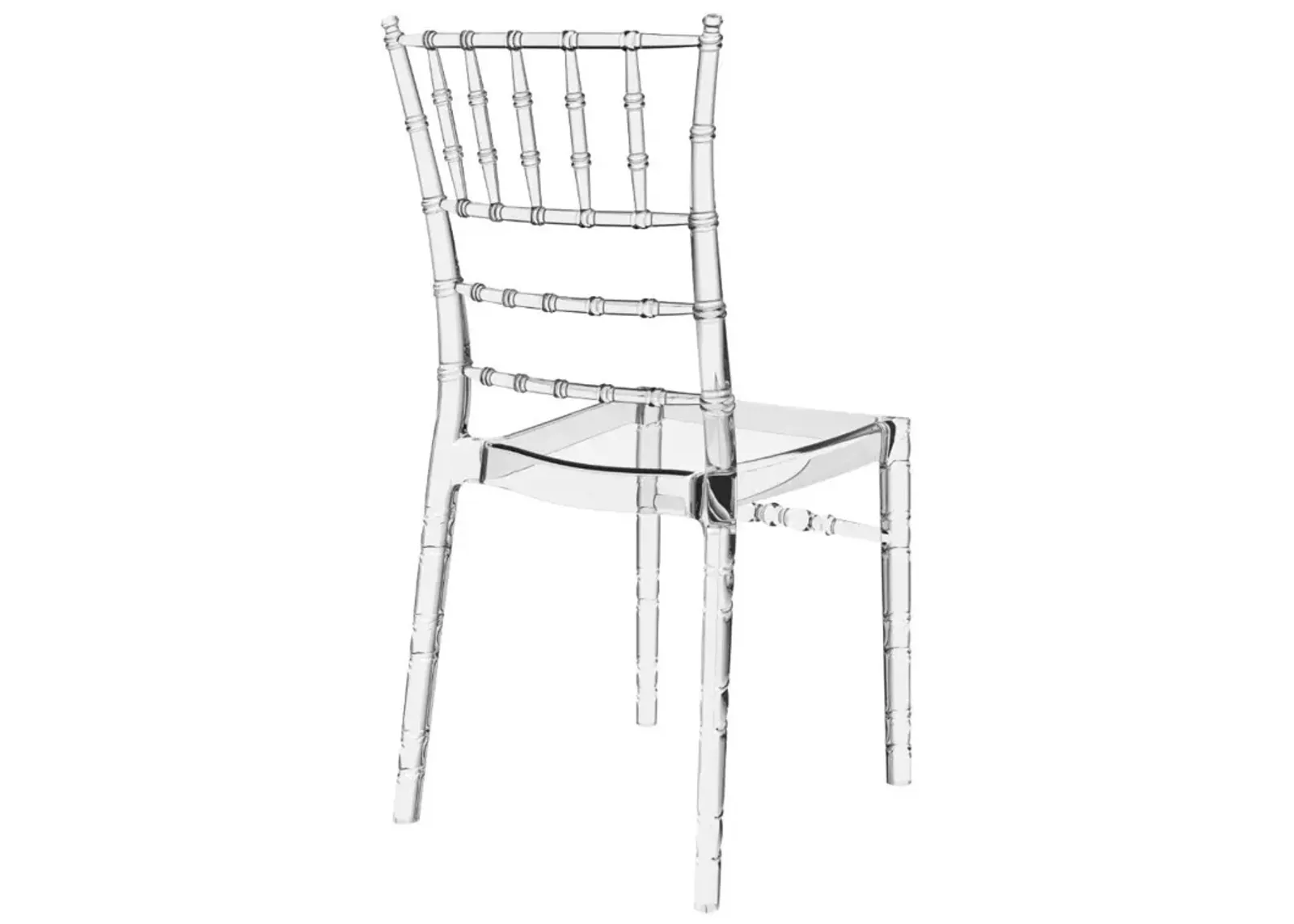 Compamia Chiavari Polycarbonate Dining Chair Transparent Clear