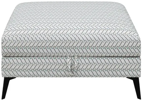 Coaster Clint Square Upholstered Tufted Storage Ottoman Aloe