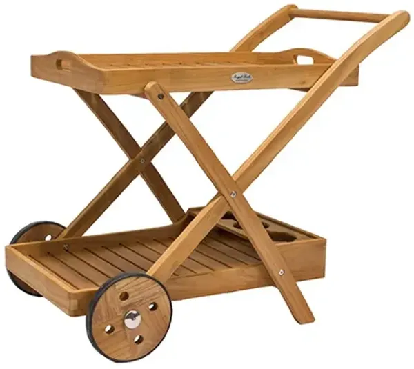 Royal Teak Teak Outdoor Tray Cart