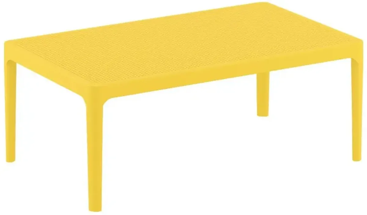 Compamia 39 Inch Outdoor Sky Lounge Coffee Table Yellow