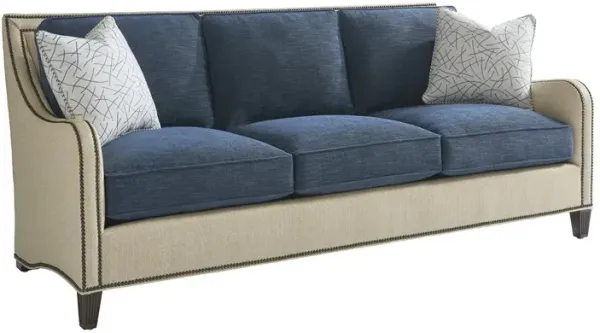 Tommy Bahama Home by Lexington Twin Palms Beige & Blue Koko Sofa