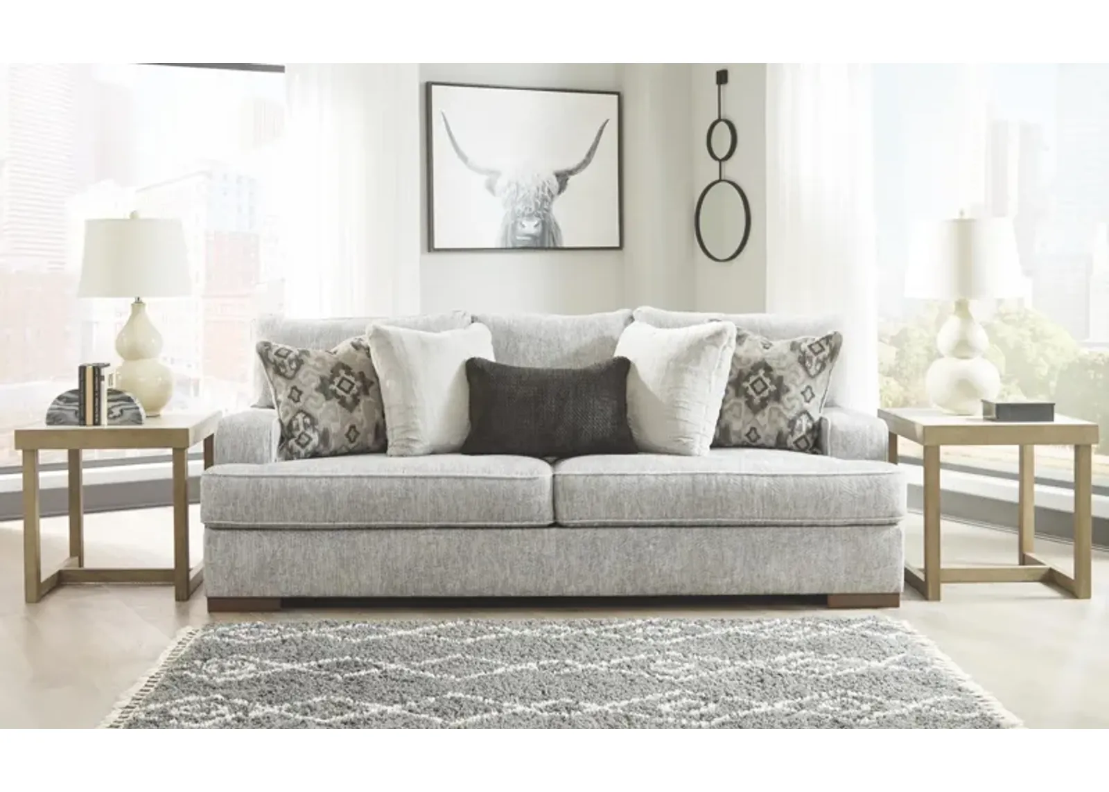 Ashley Mercado Sofa Pewter Benchcraft