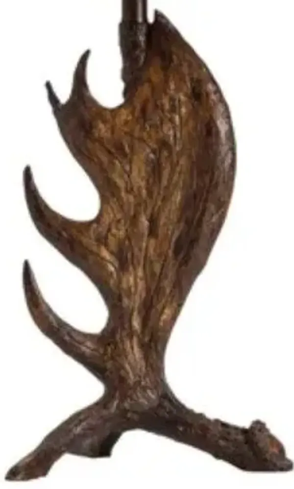 Crestview Moose Shed Resin Brown Table Lamp