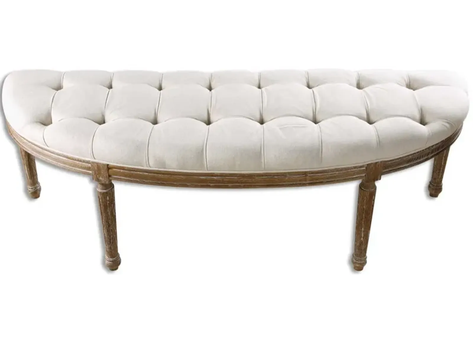 Uttermost Leggett Off-White Bench