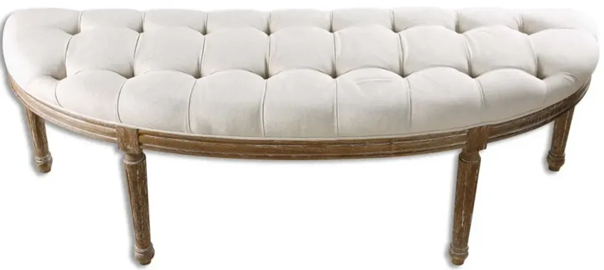 Uttermost Leggett Off-White Bench