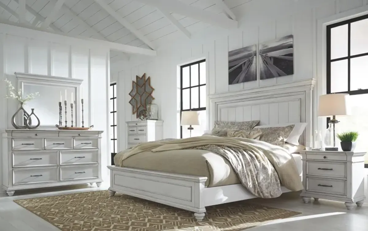 Ashley Kanwyn King Panel Bed Whitewash