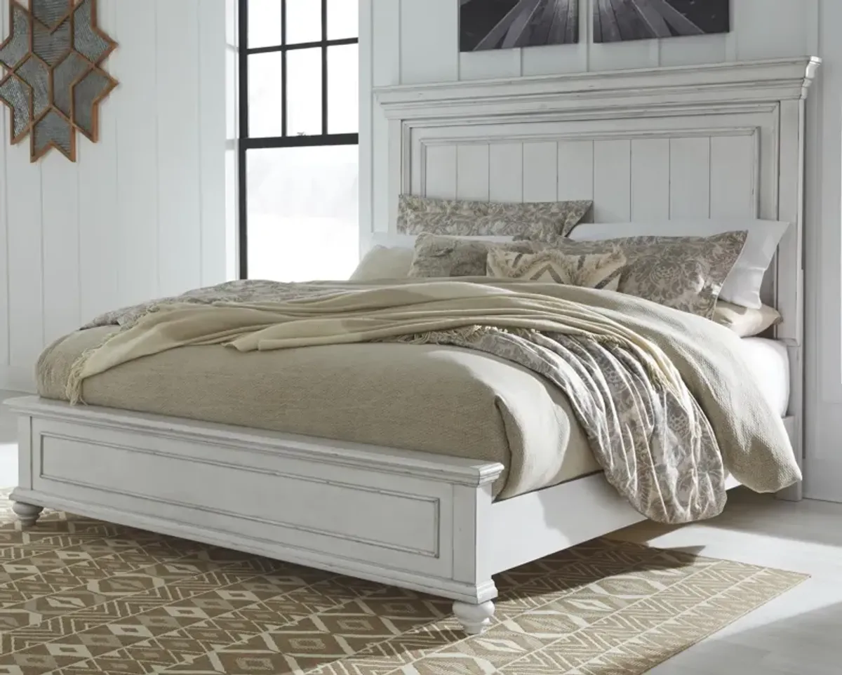 Ashley Kanwyn King Panel Bed Whitewash