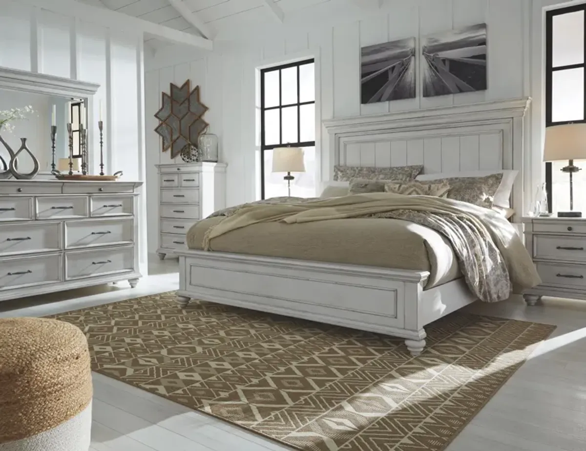 Ashley Kanwyn King Panel Bed Whitewash