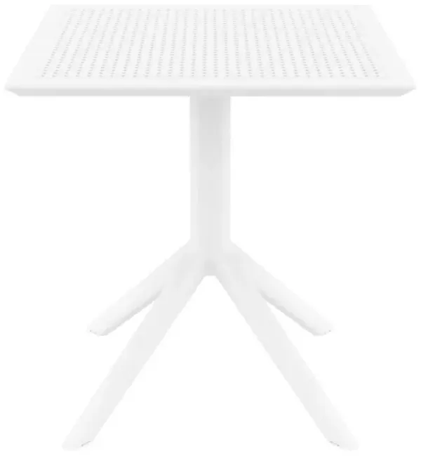 Compamia 27 Inch Outdoor Sky Square Dining Table White