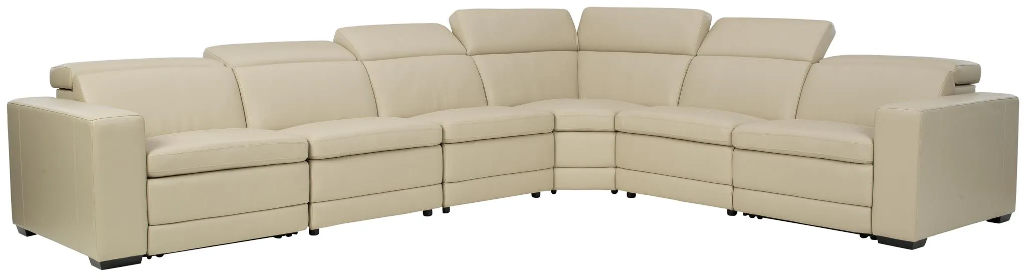 TEXLINE 7-PIECE POWER RECLINING SECTIONAL SAND SIGNATURE DESIGN