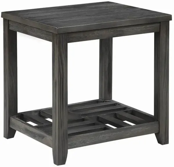 Coaster Cliffview 1-Shelf Square Wood Side End Table Grey