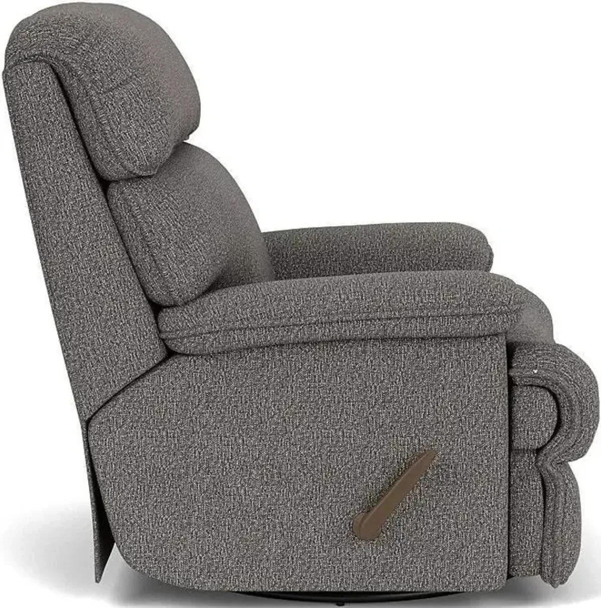 Flexsteel Geneva Black Onyx Swivel Gliding Manual Recliner