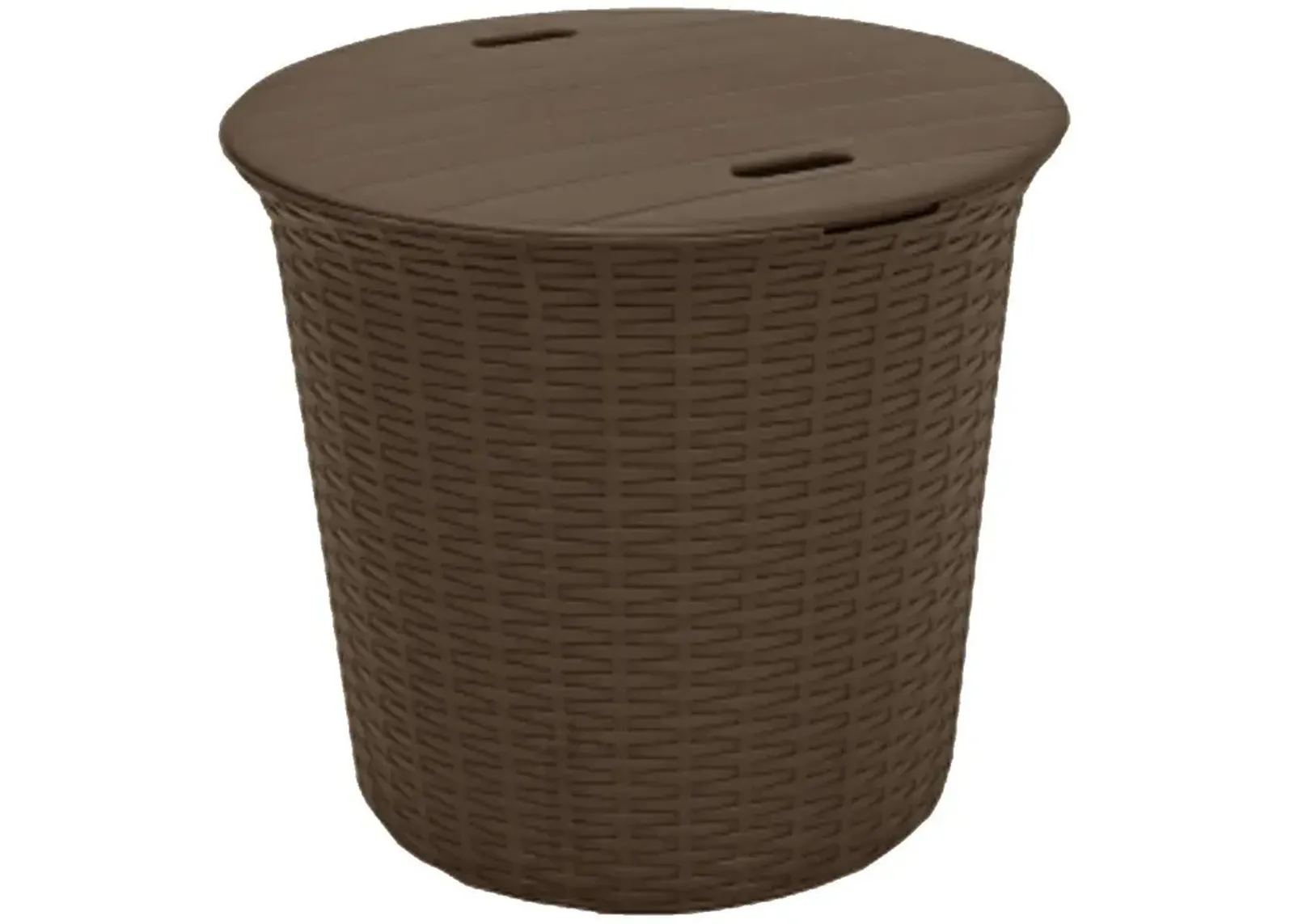 Rainbow Outdoor Bistro Boxed End Table in Brown