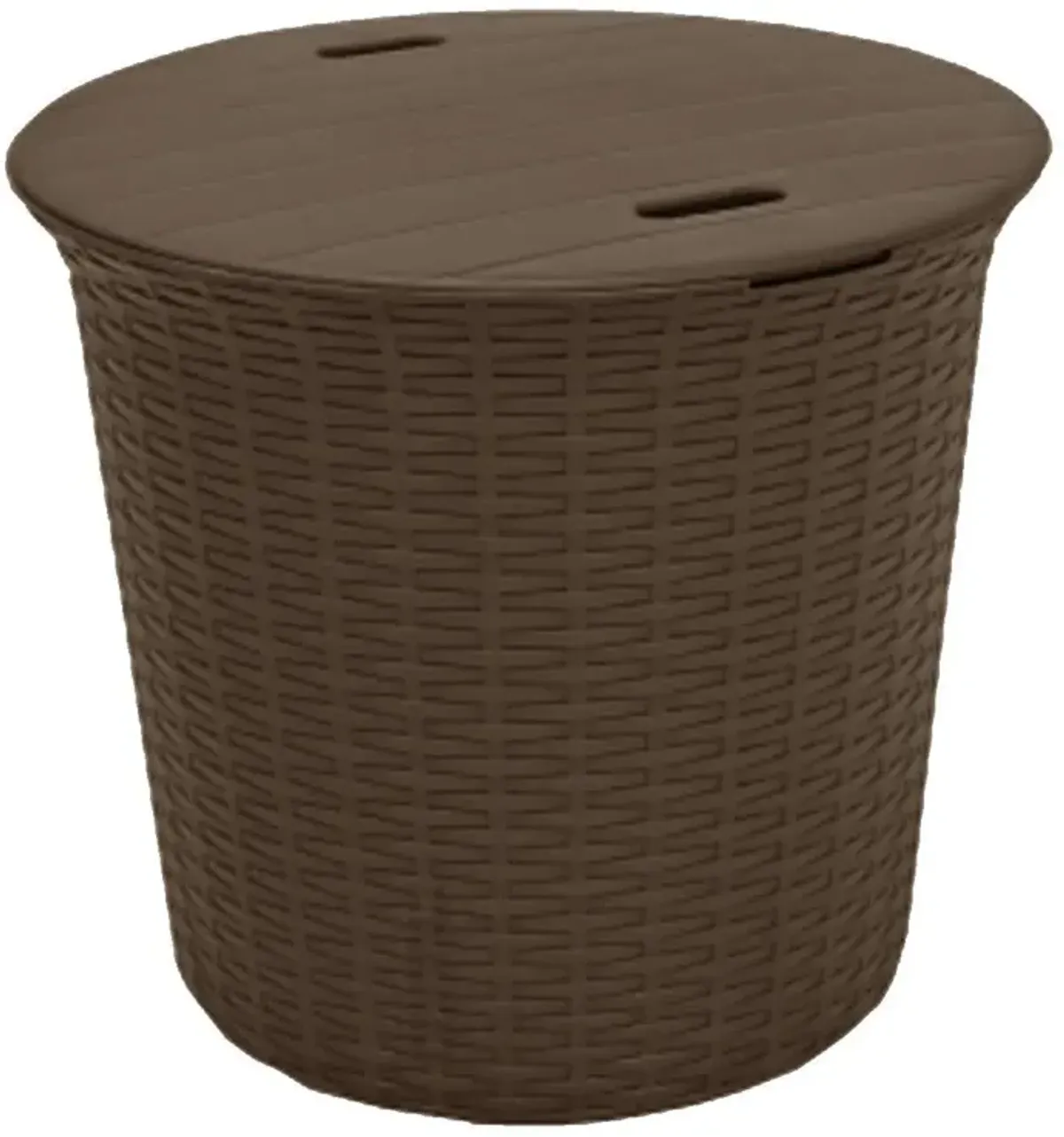 Rainbow Outdoor Bistro Boxed End Table in Brown