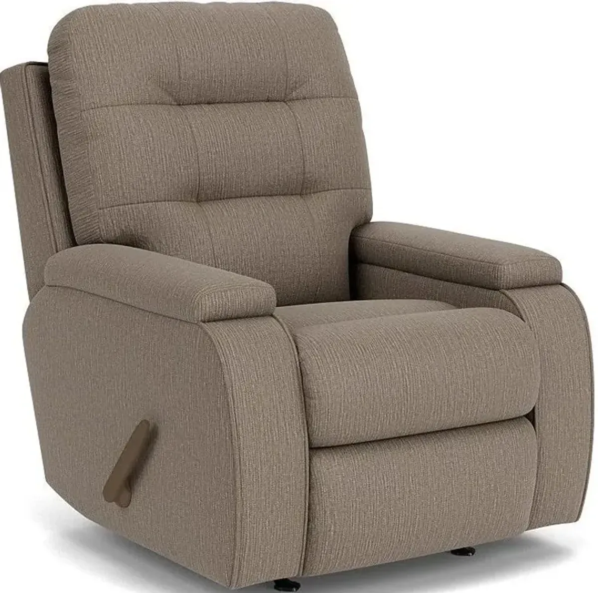 Flexsteel Kerrie Brown Pewter Rocking Manual Recliner