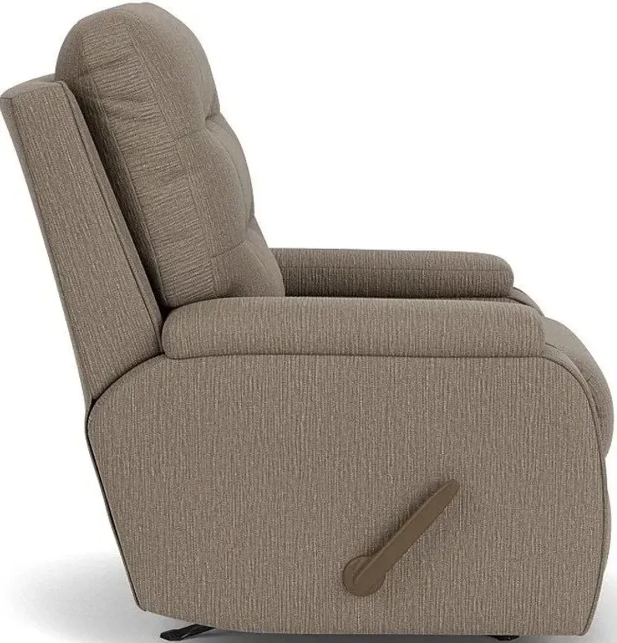 Flexsteel Kerrie Brown Pewter Rocking Manual Recliner